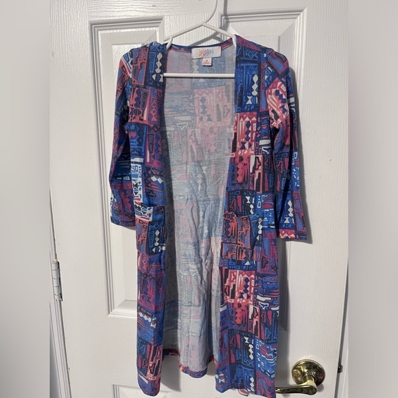LuLARoe Sariah size 4 girls multicolor vibrant print - Picture 3 of 4